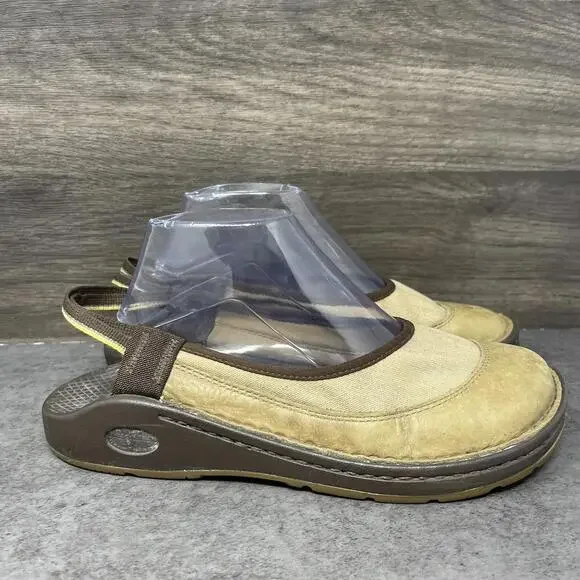 Chaco Devotee Slingback Sandals Womens Size 8.5 Slip On Brown Leather Closed Toe - Picture 5 of 9